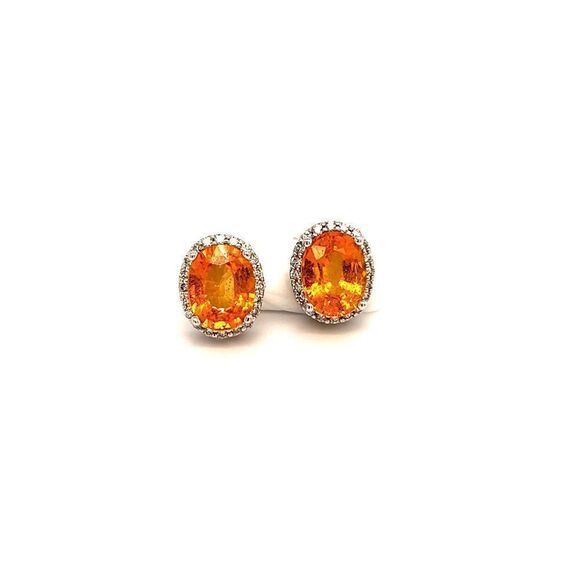 Natural Diamond Stud Earrings 14k W Gold 4.98 TCW Certified $4,950 121266 - Picture 1 of 9